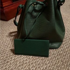 Louis Vuitton Green Epi Bucket Bag and Wallet